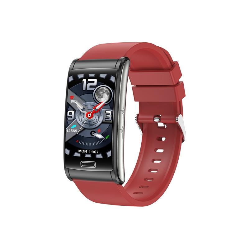 NNEDSZ Smart Watch With Heart Rate And Blood Pressure Monitoring - Colour Screen - Red